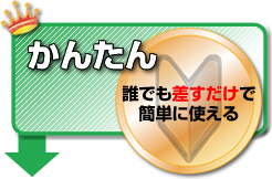 かんたん：誰でも差すだけで簡単に使える